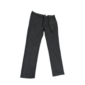 NWT J.McLaughlin 40 Leland Charcoal Gray Drawstring Wool Blend Pants Work Travel